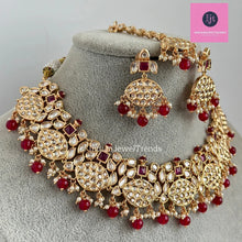 Ruby Tyaani Kundan Bridal Necklace,Gold kundan choker,Wedding necklace,Bridal Jewelry,Pakistani Jewelry,Punjabi Jewelry,Fine Kundan Jewelry