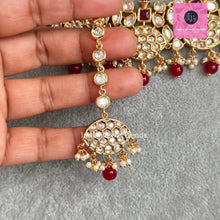 Ruby Tyaani Kundan Bridal Necklace,Gold kundan choker,Wedding necklace,Bridal Jewelry,Pakistani Jewelry,Punjabi Jewelry,Fine Kundan Jewelry