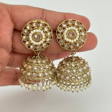 Polki Jhumka/Indian Jhumka earrings/AD stone Jhumka/Indian Jewelry/Pakistani Jewelry/Punjabi/Indian EarringsBridal earrings/Indian wedding
