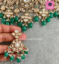 Green Fine Kundan Indian Bridal Choker, Wedding necklace, Fine kundan jewelry, Pakistani Jewelry, Indian Jewelry, Bridal Jewelry