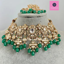 Green Fine Kundan Indian Bridal Choker, Wedding necklace, Fine kundan jewelry, Pakistani Jewelry, Indian Jewelry, Bridal Jewelry