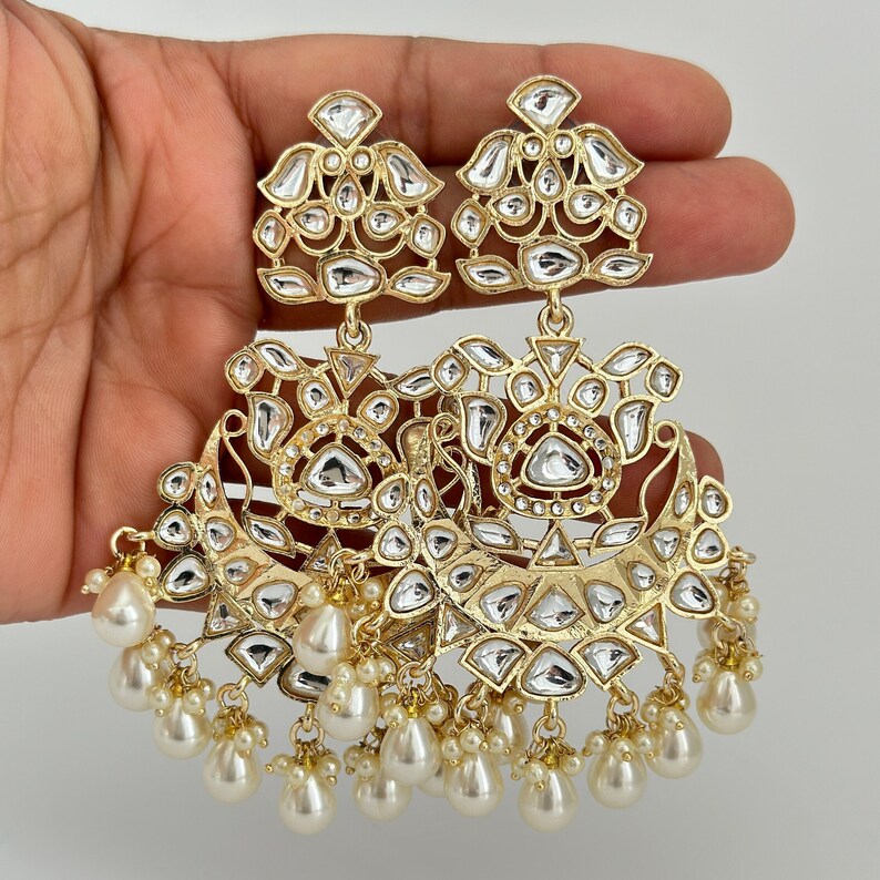 Bollywood Kundan long earrings indian earrings