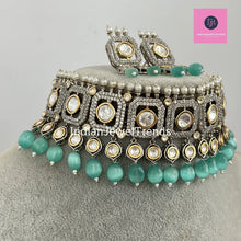 Mint Premium Dual Tone uncut Polki Kundan Choker,Sabyasachi choker, Bollywood Indian Pakistani jewelry for wedding , Bridal jewelry