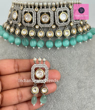 Mint Premium Dual Tone uncut Polki Kundan Choker,Sabyasachi choker, Bollywood Indian Pakistani jewelry for wedding , Bridal jewelry