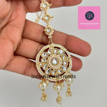 Meduim Sized Kundan Maang Tikka/Kundan Tikka/Indian forehead jewelry/Indian Wedding Jewelry/ Pakistani Jewelry/Jhoomer/Matha patti