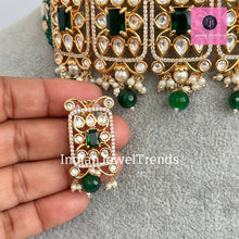 Green Tyaani Kundan Bridal choker,Gold kundan choker,Wedding necklace, Bridal Jewelry,Pakistani Jewelry, Punjabi Jewelry,Fine Kundan Jewelry