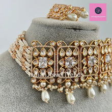 White Tyaani Kundan Bridal choker,Gold kundan choker,Wedding necklace, Bridal Jewelry,Pakistani Jewelry, Punjabi Jewelry,Fine Kundan Jewelry