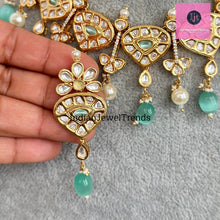 Mint Tyaani Kundan Bridal Necklace,Gold kundan Necklace,Wedding necklace, Bridal Jewelry,Pakistani Jewelry, Punjabi Jewelry,Fine Kundan
