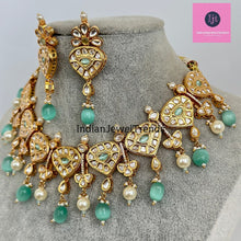 Mint Tyaani Kundan Bridal Necklace,Gold kundan Necklace,Wedding necklace, Bridal Jewelry,Pakistani Jewelry, Punjabi Jewelry,Fine Kundan