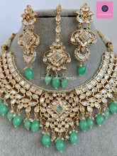 Mint Fine Kundan Indian Bridal necklace, Wedding necklace, Fine kundan jewelry, Pakistani Jewelry, Indian Jewelry, Bridal Jewelry