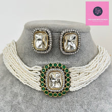 Victorian dual tone uncut polki kundan necklace/Sabyasachi Necklace/Kundan Jewelry Set/Indian wedding collection/Bridal Necklace