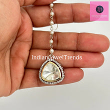 Uncut Polki dual tone Maang tikka/ Kundan Tikka/ Indian Jewelry/ Indian Wedding Jewelry/ Pakistani Jewelry/ Jhoomer/ Indian forehead jewelry