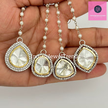 Uncut Polki dual tone Maang tikka/ Kundan Tikka/ Indian Jewelry/ Indian Wedding Jewelry/ Pakistani Jewelry/ Jhoomer/ Indian forehead jewelry