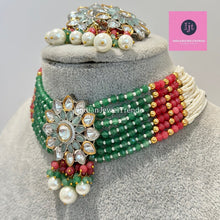 Premium quality Dual Tone silver foiled Kundan necklace/Traditional/Ethnic/Kundan Jewelry/Multi color Kundan Choker/Indian Bridal/wedding