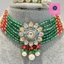 Premium quality Dual Tone silver foiled Kundan necklace/Traditional/Ethnic/Kundan Jewelry/Multi color Kundan Choker/Indian Bridal/wedding