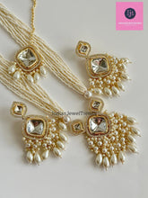 Restocked Pearl uncut polki Kundan Long Necklace set/Gold Long necklace/Rani haar/Indian wedding, Pearl necklace Bollywood Bridesmaid Gift