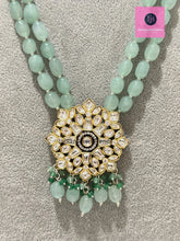 Mint Victorian uncut Polki Kundan Necklace/Indian Long Necklace/Statement Necklace/Long Mala/Semi Precious Necklace/Rani Haar/Pakistani