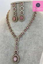 Pink Victorian CZ stone diamond Necklace, Sabyasachi Necklace, Statement Necklace, Semi Precious Necklace, Designer necklace