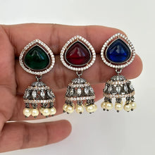 Premium quality Black Rose Gold AD Earrings/Victorian earrings/Statement Earrings/CZ Earrings/Indian Jewelry/Sabyasachi Earrings/Pakistani