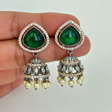 Premium quality Black Rose Gold AD Earrings/Victorian earrings/Statement Earrings/CZ Earrings/Indian Jewelry/Sabyasachi Earrings/Pakistani