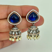 Premium quality Black Rose Gold AD Earrings/Victorian earrings/Statement Earrings/CZ Earrings/Indian Jewelry/Sabyasachi Earrings/Pakistani