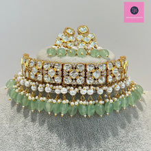 Mint Bridal Tyaani inspired premium Kundan choker, Bridal Kundan necklace, statement necklace, Indian wedding, Bridal Jewelry, Pakistani