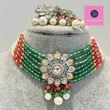 Premium quality Dual Tone silver foiled Kundan necklace/Traditional/Ethnic/Kundan Jewelry/Multi color Kundan Choker/Indian Bridal/wedding