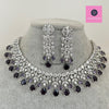 Purple CZ diamond bridal necklace, American Diamond wedding necklace, Cz jewelry, Indian, Pakistani, Punjabi wedding jewelry