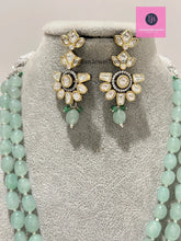 Mint Victorian uncut Polki Kundan Necklace/Indian Long Necklace/Statement Necklace/Long Mala/Semi Precious Necklace/Rani Haar/Pakistani