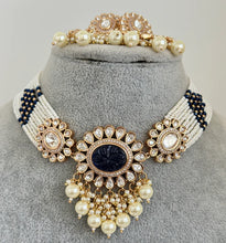 Blue Premium quality gold plated silver foiled Kundan necklace/Traditional/Ethnic/Kundan Jewelry/ Kundan Choker/Indian Bridal/wedding