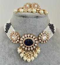 Blue Premium quality gold plated silver foiled Kundan necklace/Traditional/Ethnic/Kundan Jewelry/ Kundan Choker/Indian Bridal/wedding