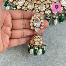 Green Bridal Premium quality gold plated silver foiled Kundan necklace/Tyaani Necklace/Traditional/Kundan Jewelry/Indian Bridal/wedding
