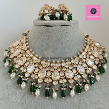 Green Bridal Premium quality gold plated silver foiled Kundan necklace/Tyaani Necklace/Traditional/Kundan Jewelry/Indian Bridal/wedding