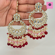 Kundan Tikka Earrings Set Indian Bridal Maang Tikka set Kundan earrings Headpiece Jewelry Bollywood Jewelry Indian jewelry Bridesmaid Gift