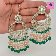 Kundan Tikka Earrings Set Indian Bridal Maang Tikka set Kundan earrings Headpiece Jewelry Bollywood Jewelry Indian jewelry Bridesmaid Gift