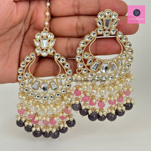 Kundan Tikka Earrings Set Indian Bridal Maang Tikka set Kundan earrings Headpiece Jewelry Bollywood Jewelry Indian jewelry Bridesmaid Gift