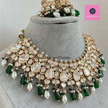Green Bridal Premium quality gold plated silver foiled Kundan necklace/Tyaani Necklace/Traditional/Kundan Jewelry/Indian Bridal/wedding