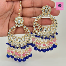 Kundan Tikka Earrings Set Indian Bridal Maang Tikka set Kundan earrings Headpiece Jewelry Bollywood Jewelry Indian jewelry Bridesmaid Gift