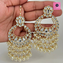 Kundan Tikka Earrings Set Indian Bridal Maang Tikka set Kundan earrings Headpiece Jewelry Bollywood Jewelry Indian jewelry Bridesmaid Gift