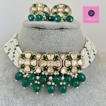 Green Premium quality gold plated silver foiled Kundan necklace/Traditional/Ethnic/Kundan Jewelry/Multi color Kundan Choker/Indian Bridal
