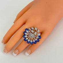 Large American Diamond Ring/Statement Ring/Adjustable Ring/Indian Ring/Pakistani Jewelry/Indian/Bollywood Jewelry/Indian Wedding jewelry