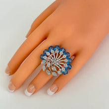Large American Diamond Ring/Statement Ring/Adjustable Ring/Indian Ring/Pakistani Jewelry/Indian/Bollywood Jewelry/Indian Wedding jewelry