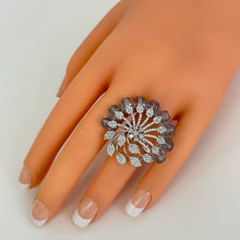 Large American Diamond Ring/Statement Ring/Adjustable Ring/Indian Ring/Pakistani Jewelry/Indian/Bollywood Jewelry/Indian Wedding jewelry
