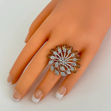 Large American Diamond Ring/Statement Ring/Adjustable Ring/Indian Ring/Pakistani Jewelry/Indian/Bollywood Jewelry/Indian Wedding jewelry
