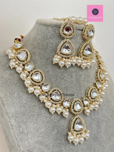 Pearl Kundan victorian necklace/Indian necklace/indian jewelry/Wedding necklace/Bridal necklace/Punjabi/Pakistani jewelry/Indian wedding