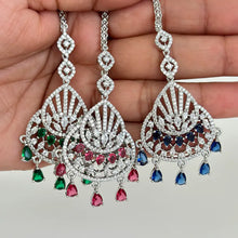 American Diamond Maang tikka/Indian Jewelry/ Indian Wedding Jewelry/ Pakistani Jewelry/ Jhoomer/ Matha patti/ Indian forehead jewelry