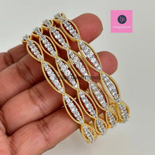 Delicate Gold plated American Diamond Bangles /CZ Bangles/Bracelet/Indian Party Bangles/CZ stone bangle/Indian wedding/bridal jewelry 4Pcs