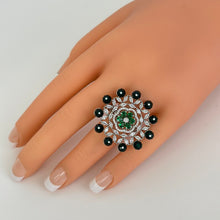 Large American Diamond Ring/Statement Ring/Adjustable Ring/Indian Ring/Pakistani Jewelry/Indian/Bollywood Jewelry/Indian Wedding jewelry