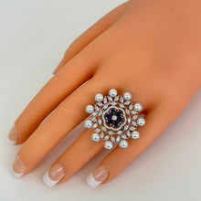 Large American Diamond Ring/Statement Ring/Adjustable Ring/Indian Ring/Pakistani Jewelry/Indian/Bollywood Jewelry/Indian Wedding jewelry