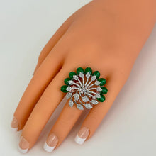 Large American Diamond Ring/Statement Ring/Adjustable Ring/Indian Ring/Pakistani Jewelry/Indian/Bollywood Jewelry/Indian Wedding jewelry